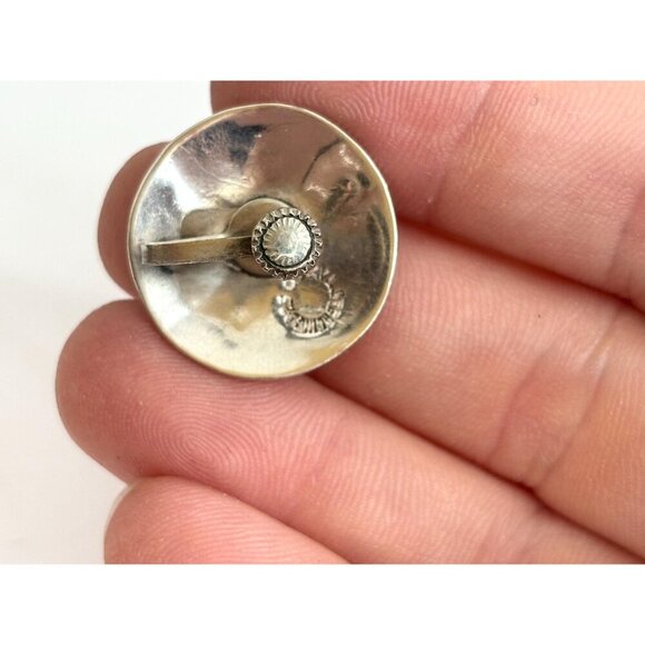 Abalone Gazelle Figural Modernist Taxco Sterling Silver Mexica Southwest Studs - Picture 9 of 10